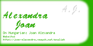 alexandra joan business card